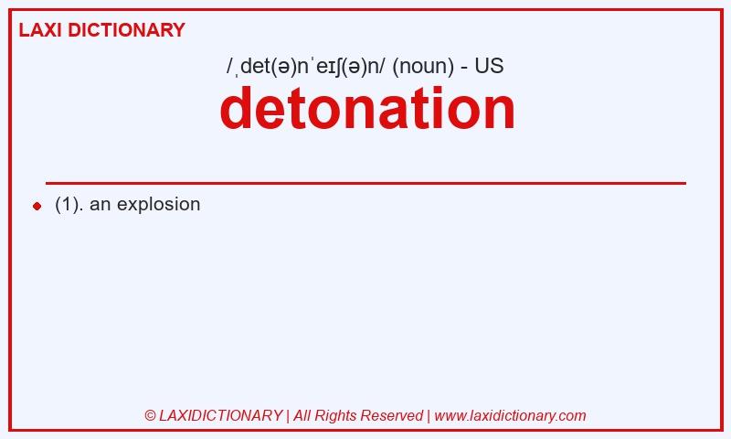 Definition detonation in American English