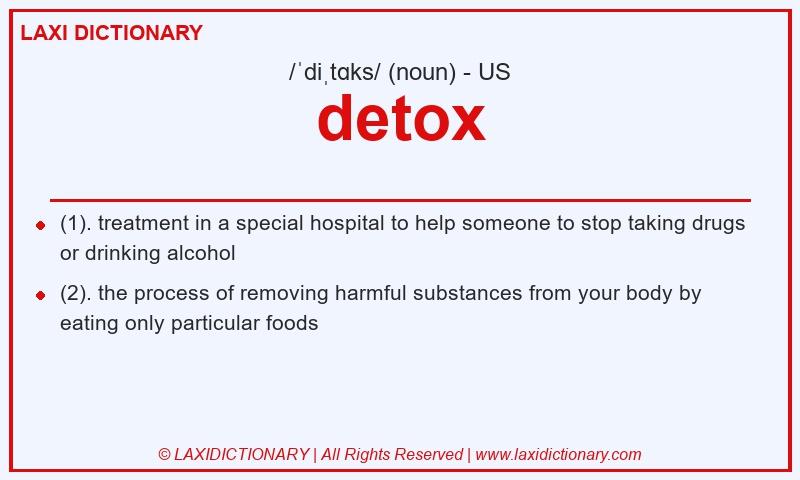 Definition detox in American English