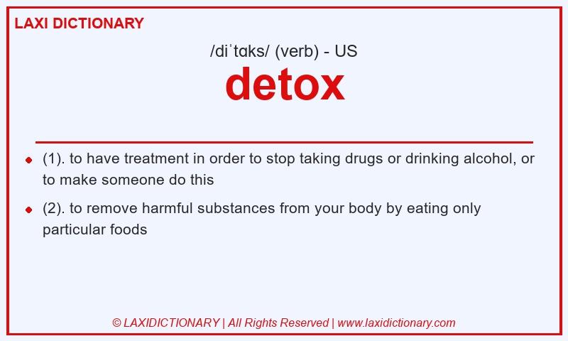 Definition detox in American English