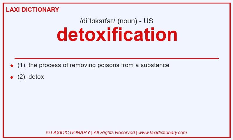 Definition detoxification in American English