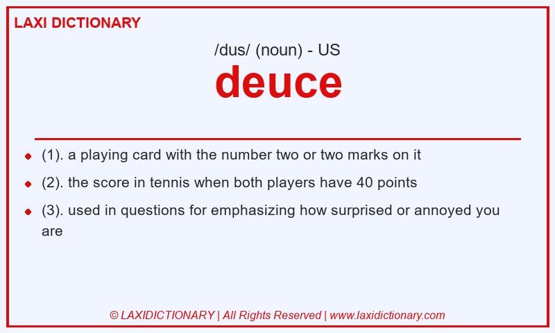 Definition deuce in American English
