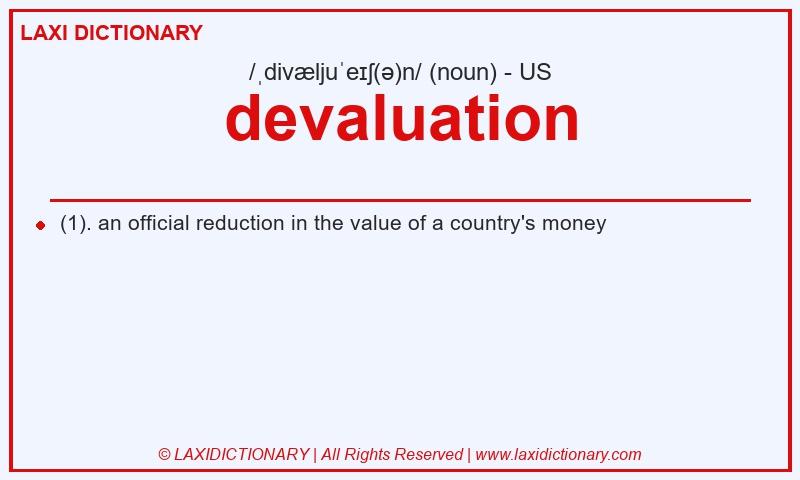 Definition devaluation in American English