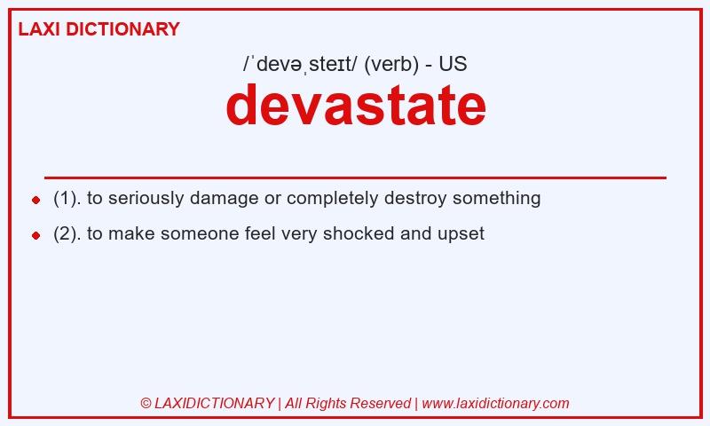 Definition devastate in American English