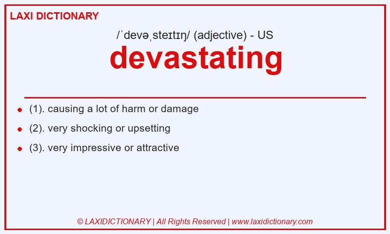 Definition devastating in American English