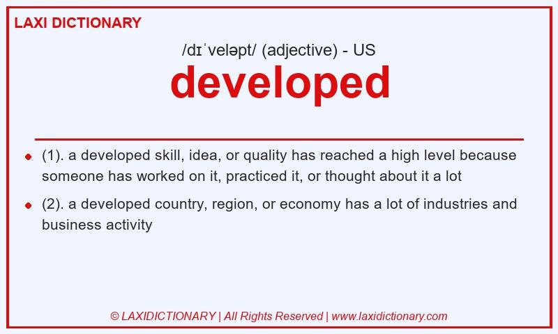 Definition developed in American English