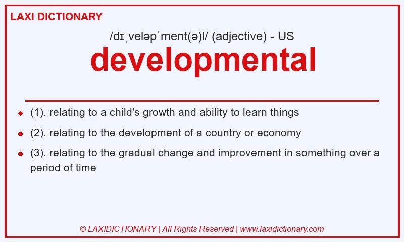 Definition developmental in American English