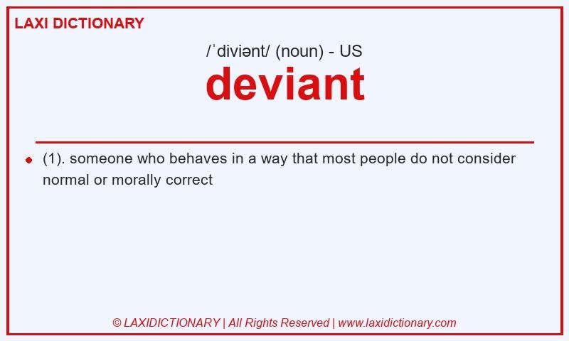 Definition deviant in American English
