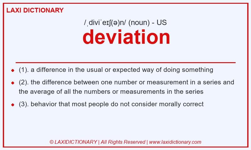 Definition deviation in American English