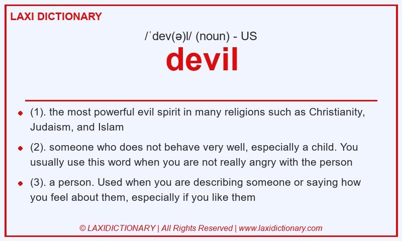 Definition devil in American English