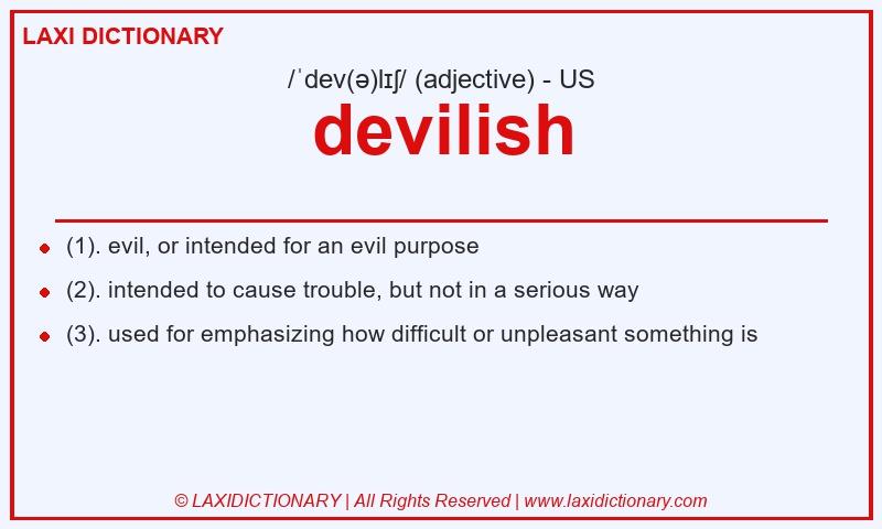Definition devilish in American English