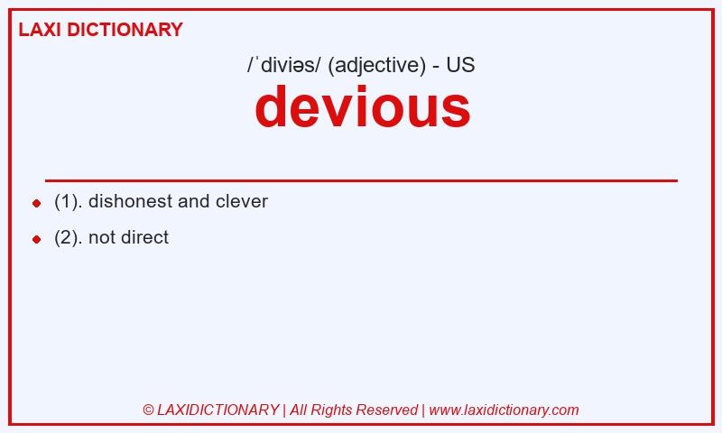Definition devious in American English