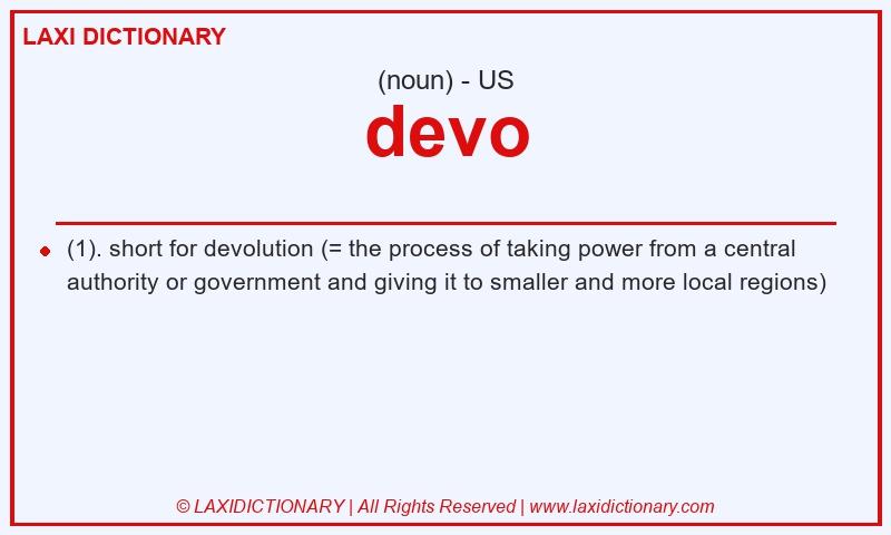 Definition devo in American English