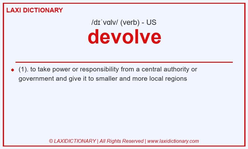 Definition devolve in American English
