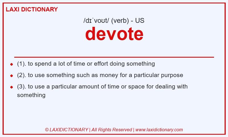 Definition devote in American English