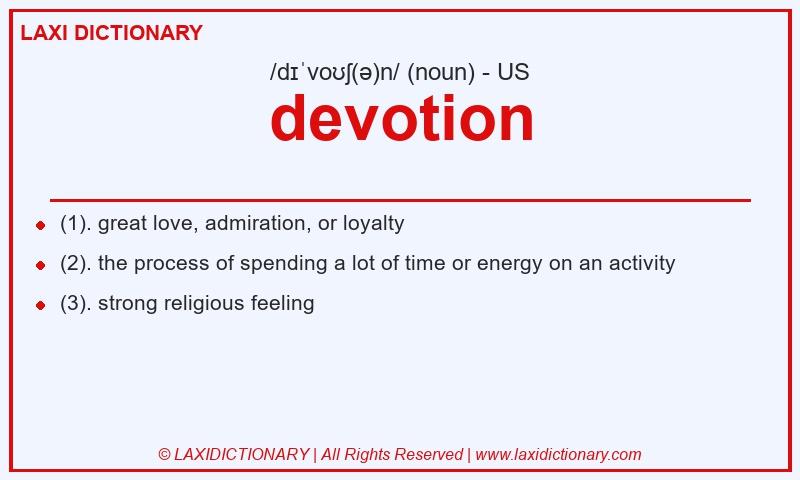 Definition devotion in American English