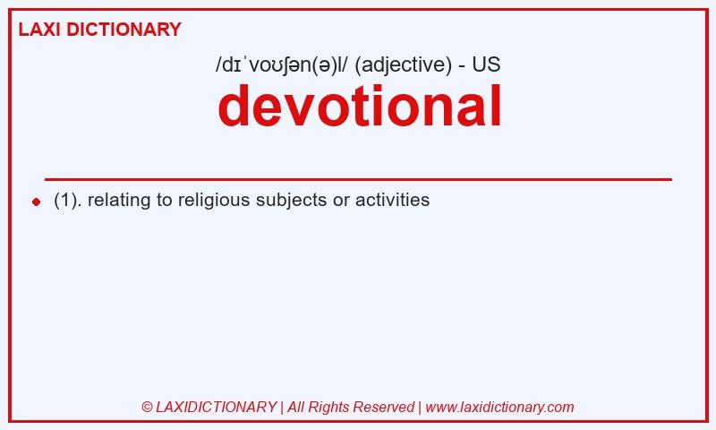 Definition devotional in American English