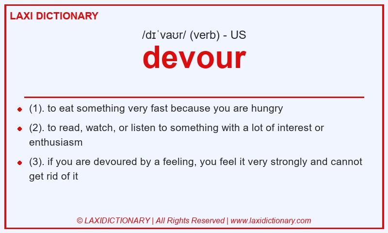 Definition devour in American English