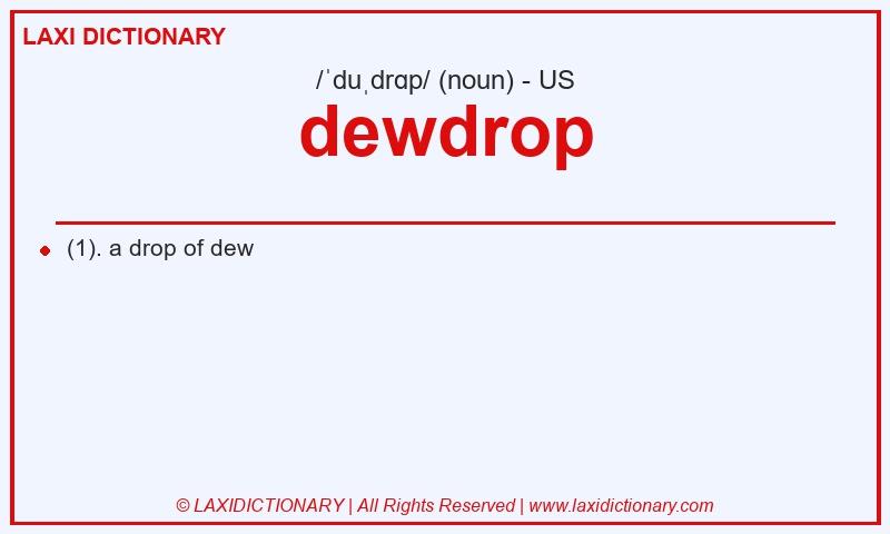 Definition dewdrop in American English