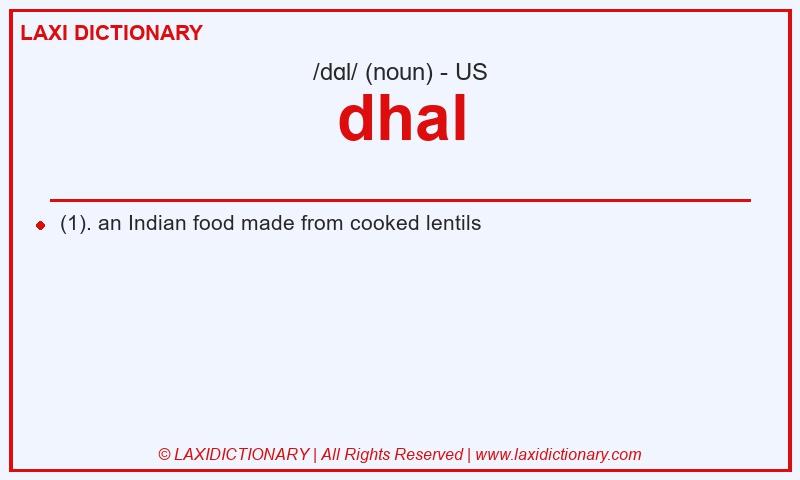 Definition dhal in American English
