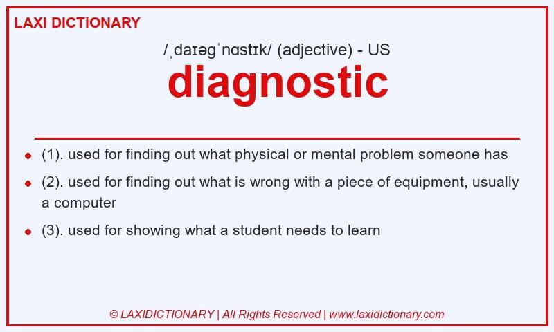 Definition diagnostic in American English