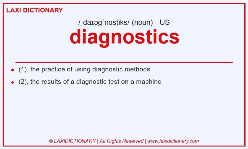 Definition diagnostics in American English