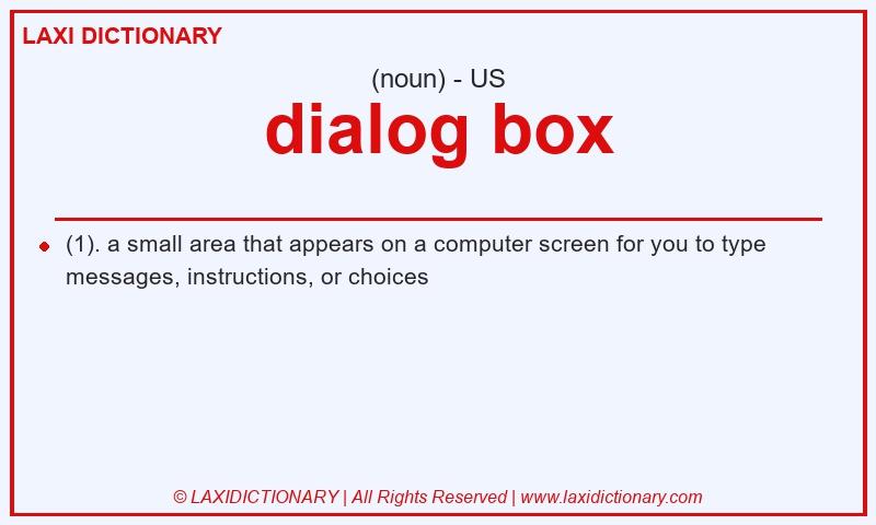 Definition dialog box in American English