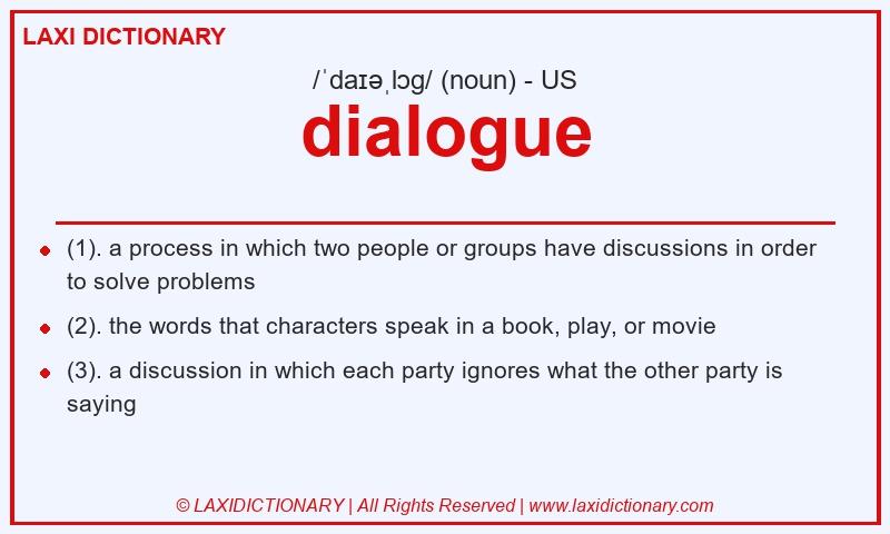 Definition dialogue in American English