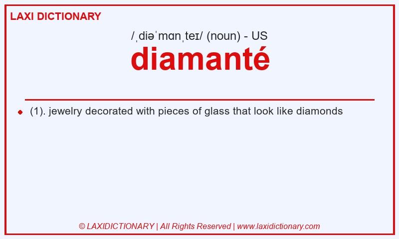 Definition diamanté in American English
