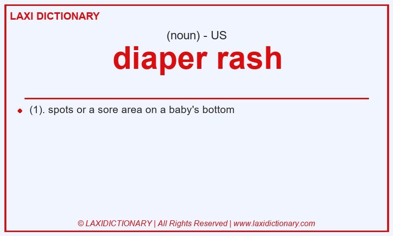 Definition diaper rash in American English
