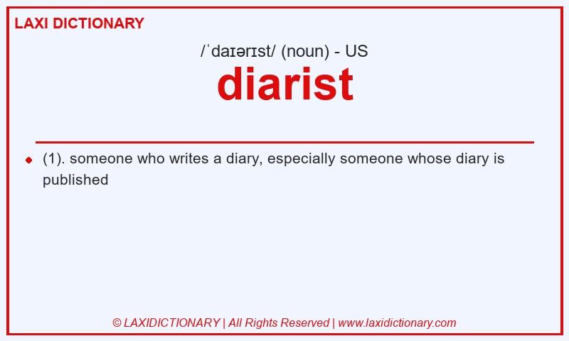 Definition diarist in American English