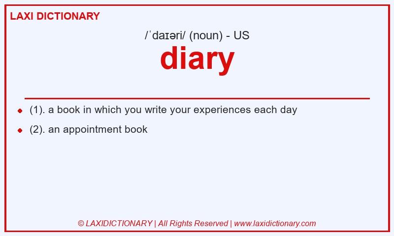 Definition diary in American English