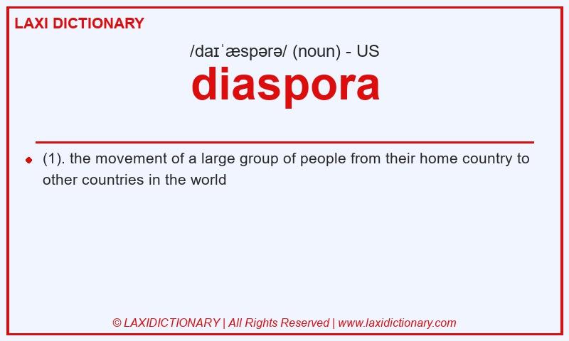 Definition diaspora in American English