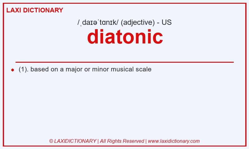 Definition diatonic in American English