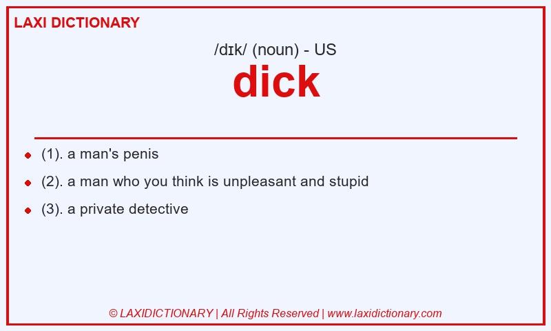 Definition dick in American English