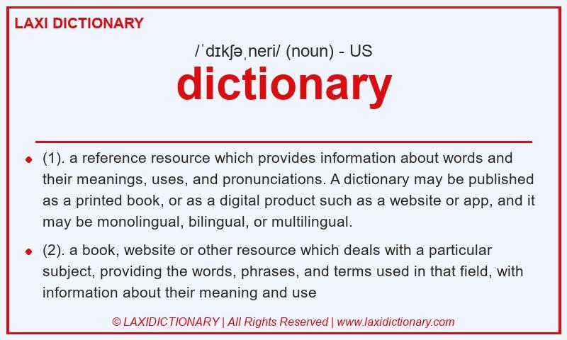 Definition dictionary in American English