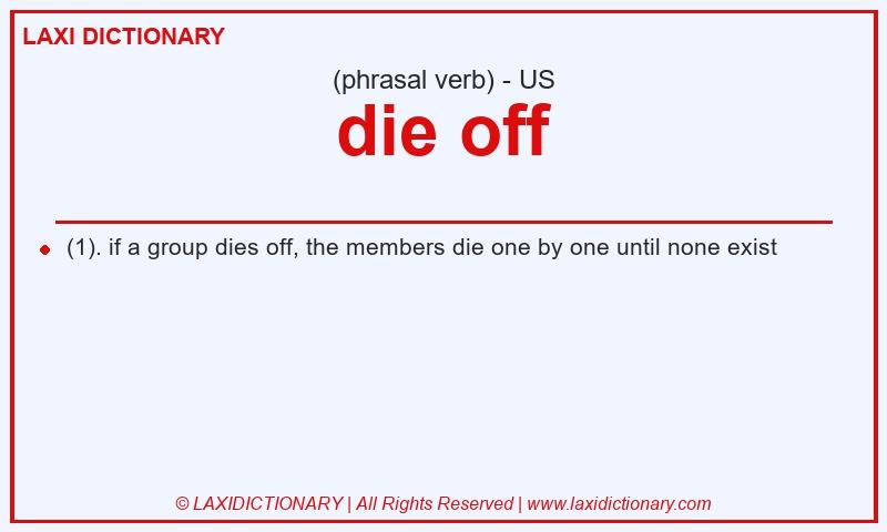Definition die off in American English