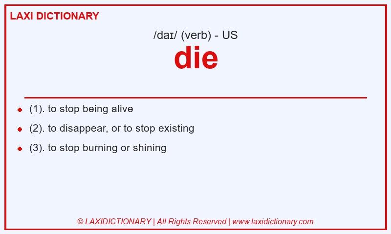 Definition die in American English