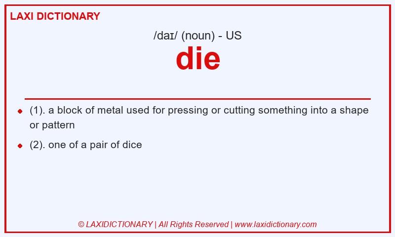 Definition die in American English