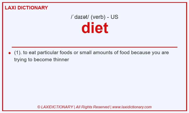 Definition diet in American English