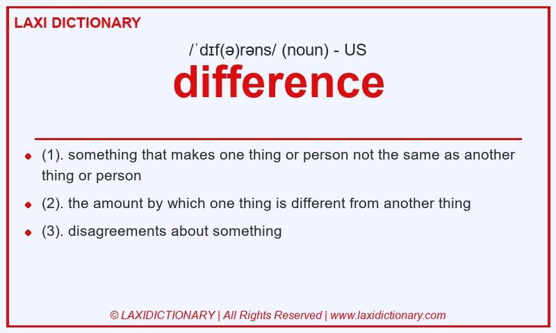 Definition difference in American English