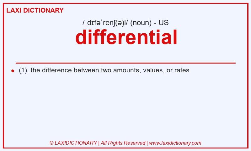 Definition differential in American English