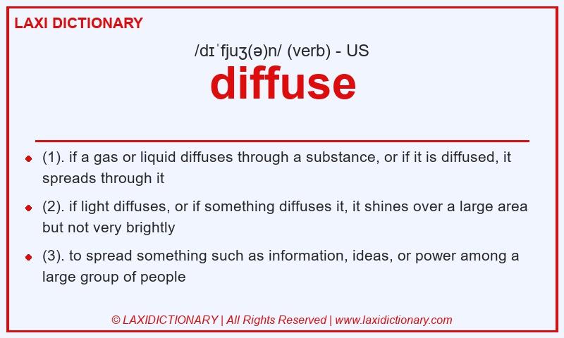 Definition diffuse in American English
