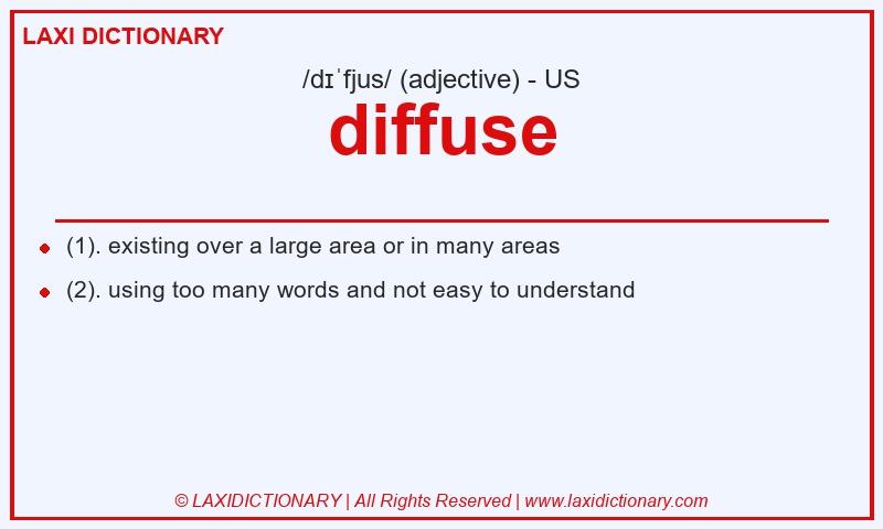 Definition diffuse in American English