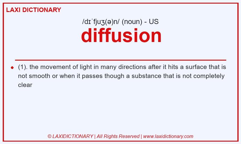 Definition diffusion in American English