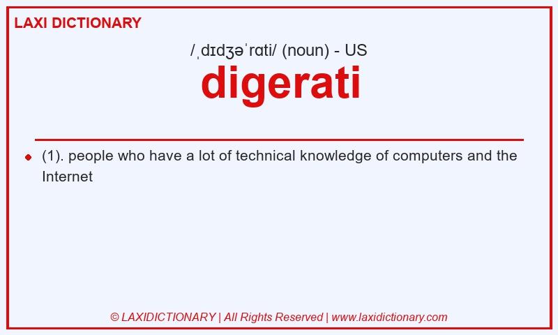 Definition digerati in American English