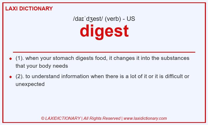 Definition digest in American English