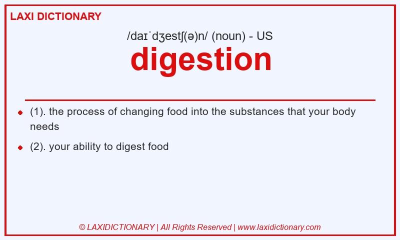 Definition digestion in American English