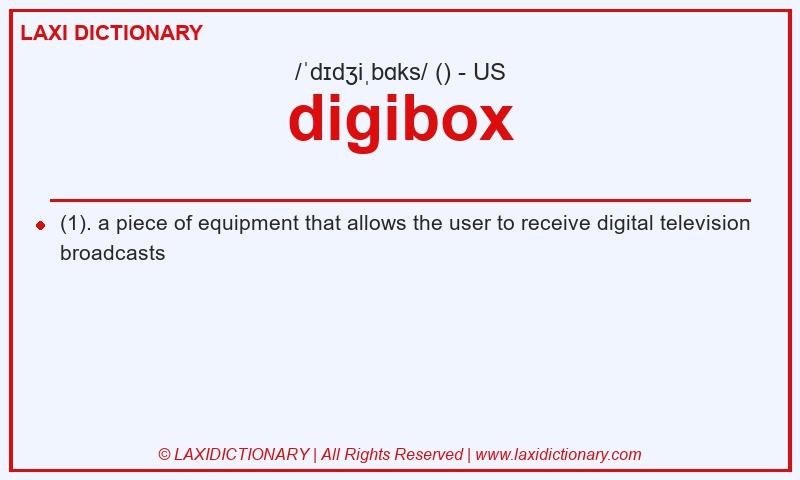 Definition digibox in American English