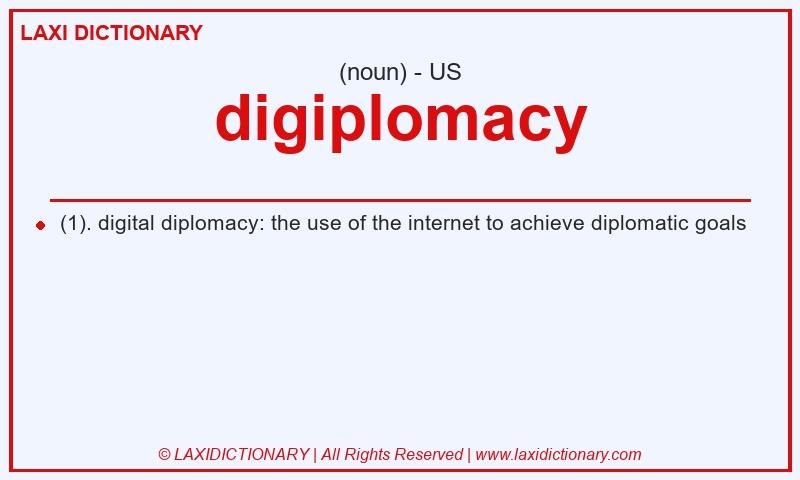 Definition digiplomacy in American English