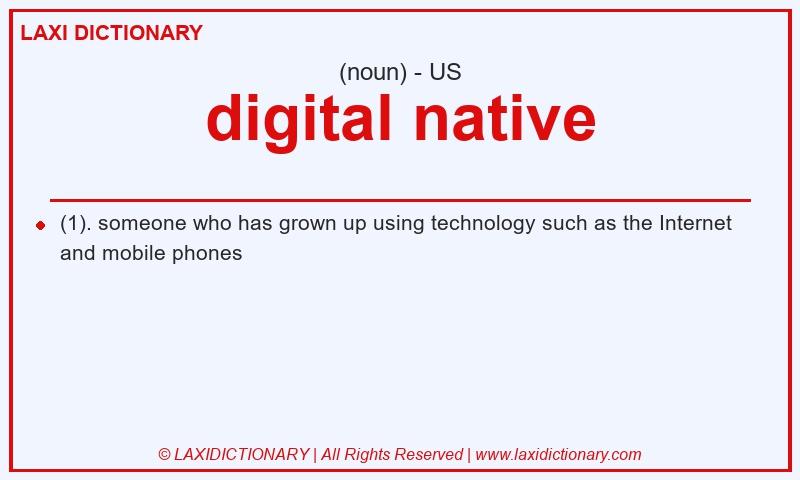 Definition digital native in American English